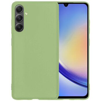 Samsung Galaxy A34 Hoesje Siliconen Hoes Case Cover - Groen