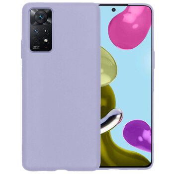 Xiaomi Redmi Note 11 Hoesje Siliconen Hoes Case Cover - Lila