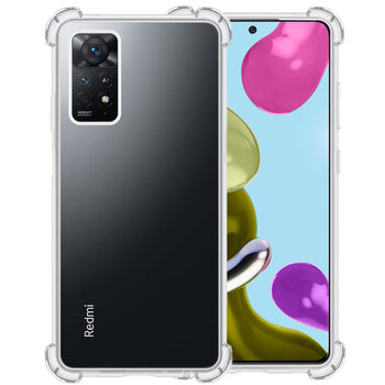 Xiaomi Redmi Note 11 Hoesje Siliconen Shock Proof Hoes Case Cover - Transparant