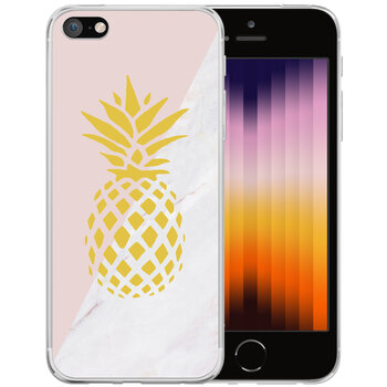 Apple iPhone SE (2022) Hoesje Siliconen Hoes Case Cover - Ananas