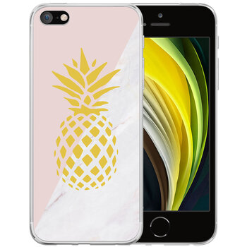 Apple iPhone SE (2020) Hoesje Siliconen Hoes Case Cover - Ananas