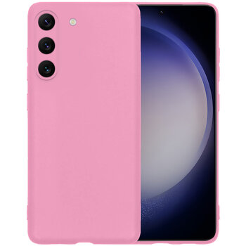 Samsung Galaxy S23+ Hoesje Siliconen Hoes Case Cover - Roze