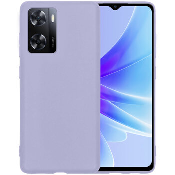 OPPO A57 Hoesje Siliconen Hoes Case Cover - Lila