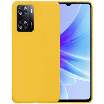 OPPO A57 Hoesje Siliconen Hoes Case Cover - Geel