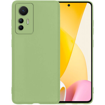 Xiaomi 12 Lite Hoesje Siliconen Hoes Case Cover - Groen