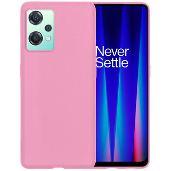 OnePlus Nord CE 2 Lite Hoesje Siliconen Hoes Case Cover - Lichtroze