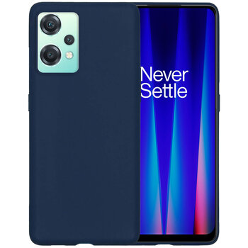 OnePlus Nord CE 2 Lite Hoesje Siliconen Hoes Case Cover - Donkerblauw