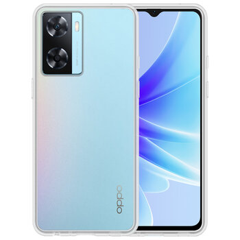Oppo A57s Hoesje Siliconen Hoes Case Cover - Transparant