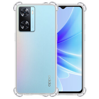 Oppo A57s Hoesje Siliconen Shock Proof Hoes Case Cover - Transparant
