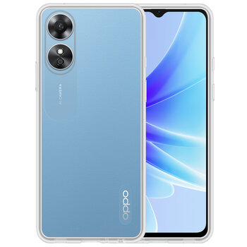 Oppo A17 Hoesje Siliconen Hoes Case Cover - Transparant