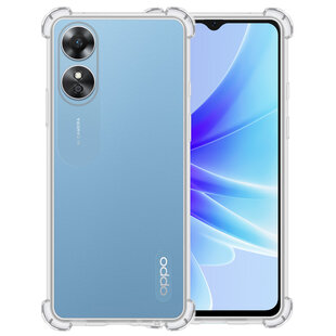 Oppo A17 Hoesje Siliconen Shock Proof Hoes Case Cover - Transparant