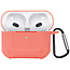 Airpods 3 Hoesje Case Shock Hoes Geschikt voor Apple AirPods 3 Case Hoesje Met Clip - Zalm