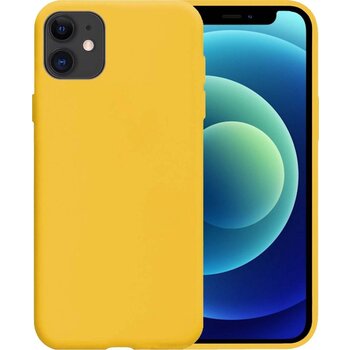 Apple iPhone 12 Pro Hoesje Siliconen Hoes Case Cover - Geel