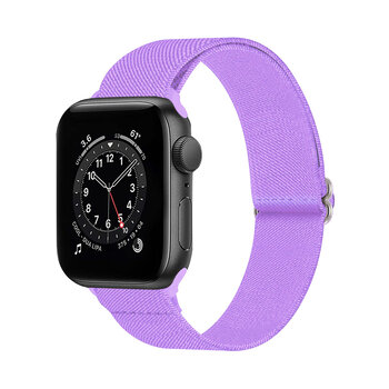 Betaalbare Hoesjes Bandje Geschikt Voor Apple Watch Bandje 42/44/45 mm Nylon Polsband Met Gesp - Horloge Bandje Geschikt Voor Apple Watch 1-8 / SE - 42/44/45 mm - Lila
