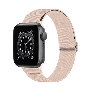 Betaalbare Hoesjes Bandje Geschikt Voor Apple Watch Bandje 42/44/45 mm Nylon Polsband Met Gesp - Horloge Bandje Geschikt Voor Apple Watch 1-8 / SE - 42/44/45 mm - Creme