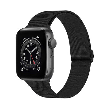 Bandje Geschikt Voor Apple Watch Bandje 38/40/41 mm Nylon Polsband Met Gesp - Horloge Bandje Geschikt Voor Apple Watch 1-8 / SE - 38/40/41 mm - Zwart