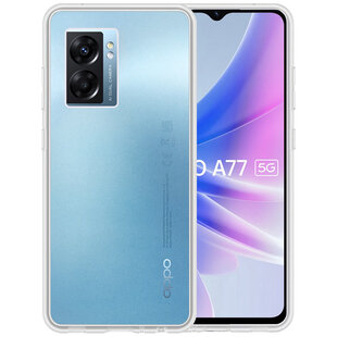Oppo A77 Hoesje Siliconen Hoes Case Cover - Transparant