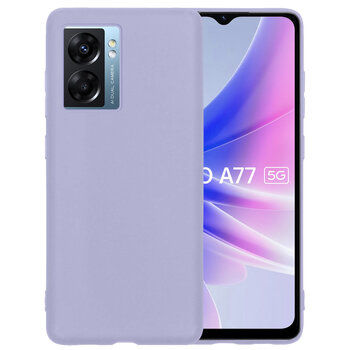 Oppo A77 Hoesje Siliconen Hoes Case Cover - Lila
