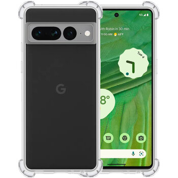 Google Pixel 7 Pro Hoesje Siliconen Shock Proof Hoes Case Cover - Transparant