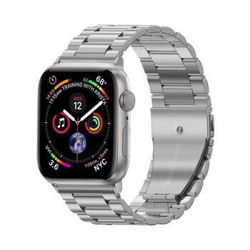 Betaalbare Hoesjes Bandje Geschikt Voor Apple Watch Bandje 42/44/45 mm Metalen Schakel Polsband - Horloge Bandje Geschikt Voor Apple Watch 1-8 / SE - 42/44/45 mm - Zilver