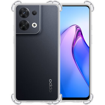 Oppo Reno8 Pro Hoesje Siliconen Shock Proof Hoes Case Cover - Transparant