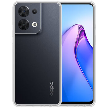 Oppo Reno8 Hoesje Siliconen Hoes Case Cover - Transparant