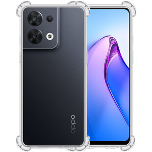 Oppo Reno8 Hoesje Siliconen Shock Proof Hoes Case Cover - Transparant