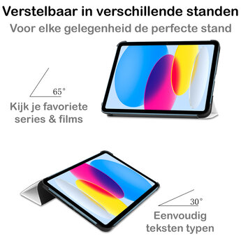 Apple iPad 10 10.9 (2022) Hoesje Book Case - Wit