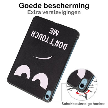 Apple iPad 10 10.9 (2022) Hoesje Book Case - Don't Touch Me