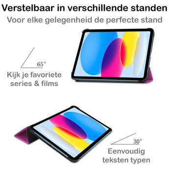 Apple iPad 10 10.9 (2022) Hoesje Book Case - Paars