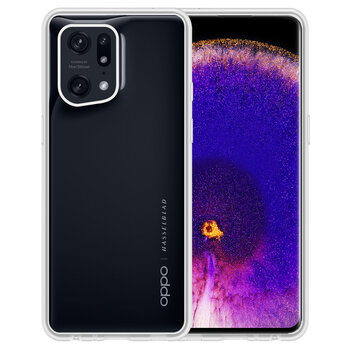 Oppo Find X5 Pro Hoesje Siliconen Hoes Case Cover - Transparant