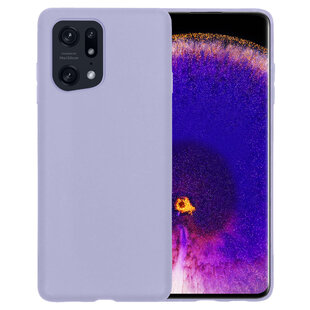 Oppo Find X5 Pro Hoesje Siliconen Hoes Case Cover - Lila