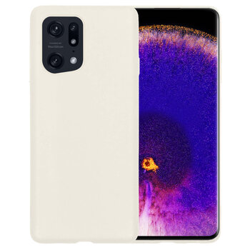 Oppo Find X5 Hoesje Siliconen Hoes Case Cover - Wit