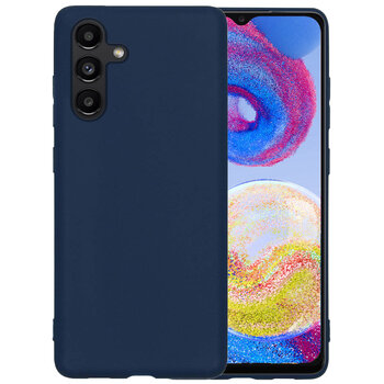 Samsung Galaxy A04s Hoesje Siliconen Hoes Case Cover - Donkerblauw