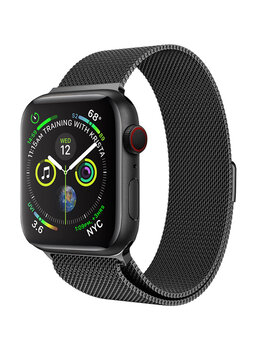 Geschikt Voor Apple Watch 8 Bandje Zwart Horloge Bandje Milanees Met Magneetsluiting (41 mm)