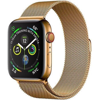 Geschikt Voor Apple Watch SE Bandje Goud Horloge Bandje Milanees Met Magneetsluiting (40 mm)