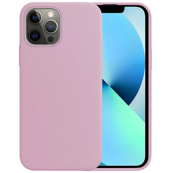 Apple iPhone 14 Pro Hoesje Siliconen Hoes Case Cover - Lila