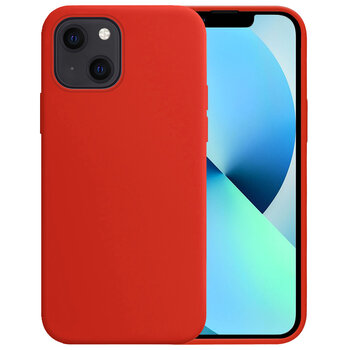 Apple iPhone 14 Plus Hoesje Siliconen Hoes Case Cover - Rood