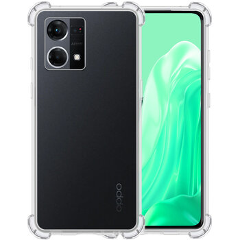 OPPO Reno 7 Hoesje Siliconen Shock Proof Hoes Case Cover - Transparant