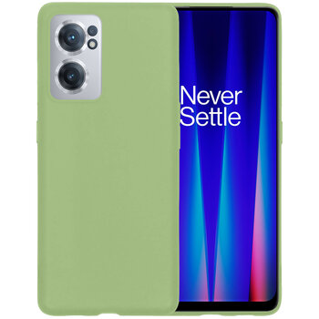 OnePlus Nord CE 2 Hoesje Siliconen Hoes Case Cover - Groen