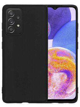 Samsung Galaxy A23 Hoesje Siliconen Hoes Case Cover - Zwart