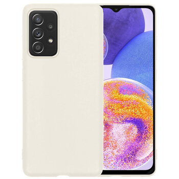 Samsung Galaxy A23 Hoesje Siliconen Hoes Case Cover - Wit