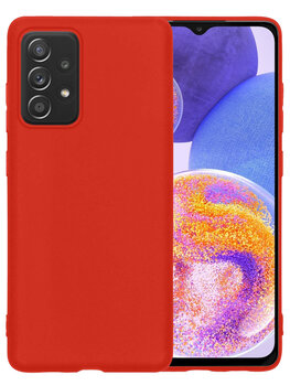 Samsung Galaxy A23 Hoesje Siliconen Hoes Case Cover - Rood