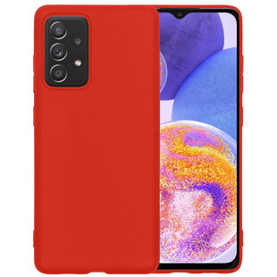 Samsung Galaxy A23 Hoesje Siliconen Hoes Case Cover - Rood
