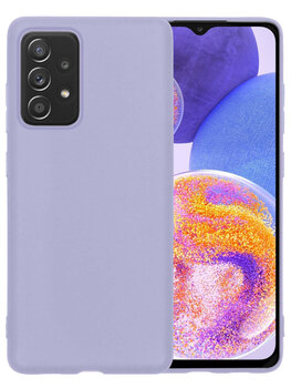 Samsung Galaxy A23 Hoesje Siliconen Hoes Case Cover - Lila