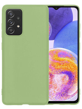 Samsung Galaxy A23 Hoesje Siliconen Hoes Case Cover - Groen