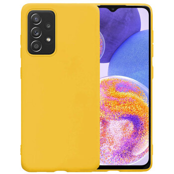 Samsung Galaxy A23 Hoesje Siliconen Hoes Case Cover - Geel