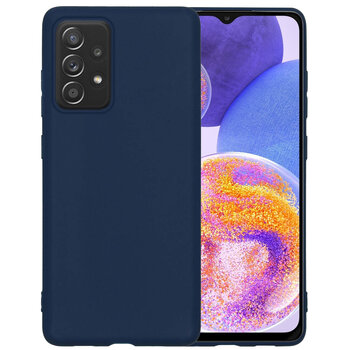 Samsung Galaxy A23 Hoesje Siliconen Hoes Case Cover - Donkerblauw