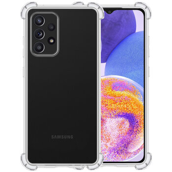 Samsung Galaxy A23 Hoesje Siliconen Shock Proof Hoes Case Cover - transparant