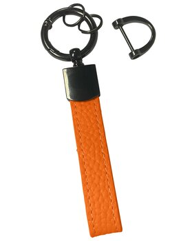 Sleutelhanger Leer Dik Met Sleutelhanger RIngen Leer Sleutelhanger Sleutelhanger Auto - Oranje